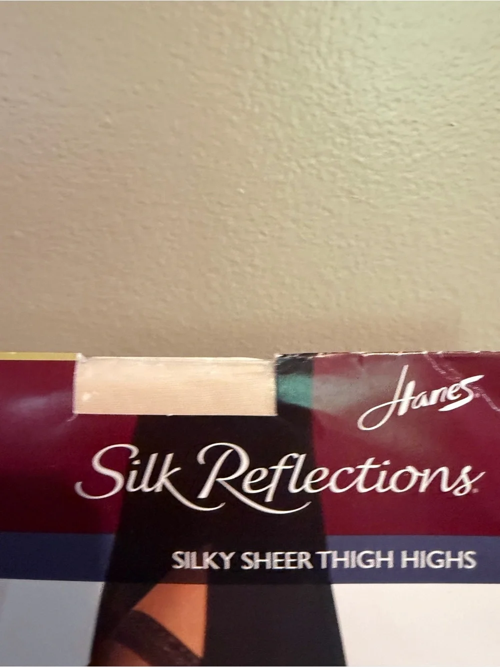 Hanes Silk Reflections Silky Sheer Thigh Highs Size EF Pearl Style 720 NIP